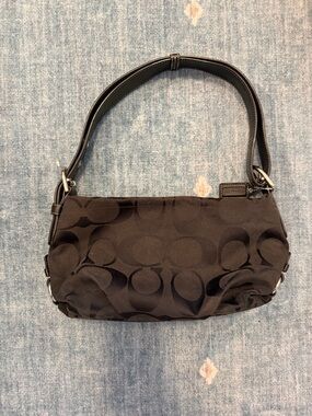 Coach Black Signature Jacquard Shoulder Bag